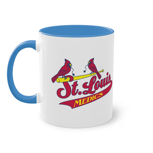 Birds on the Bat Medics Two-Tone Coffee Mug, 11oz