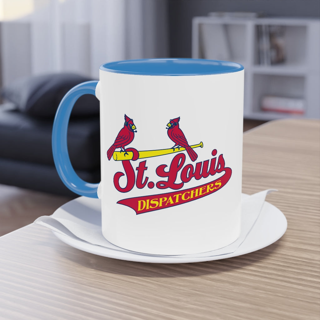 Birds on the Bat Dispatcher Two-Tone Coffee Mug, 11oz