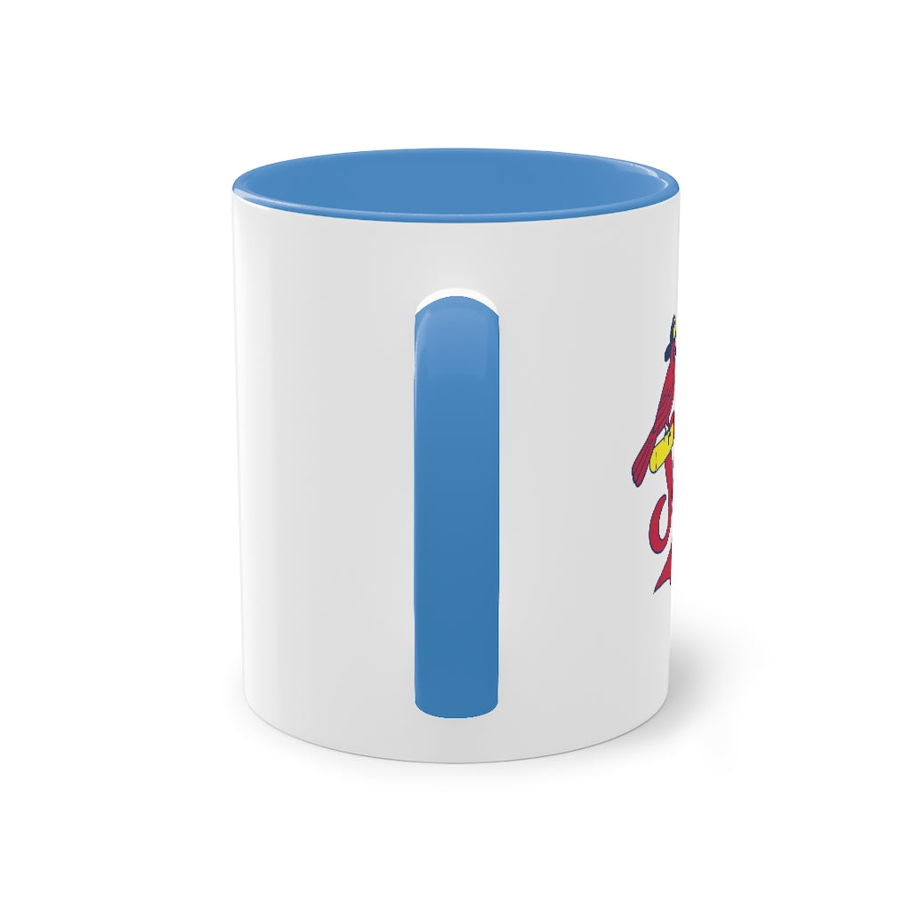 Birds on the Bat Firefighter Two-Tone Coffee Mug, 11oz