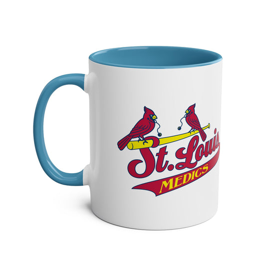 Birds on the Bat Medics Two-Tone Coffee Mug, 11oz