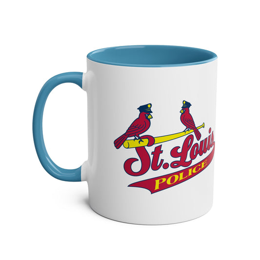 Birds on the Bat Police Two-Tone Coffee Mug, 11oz